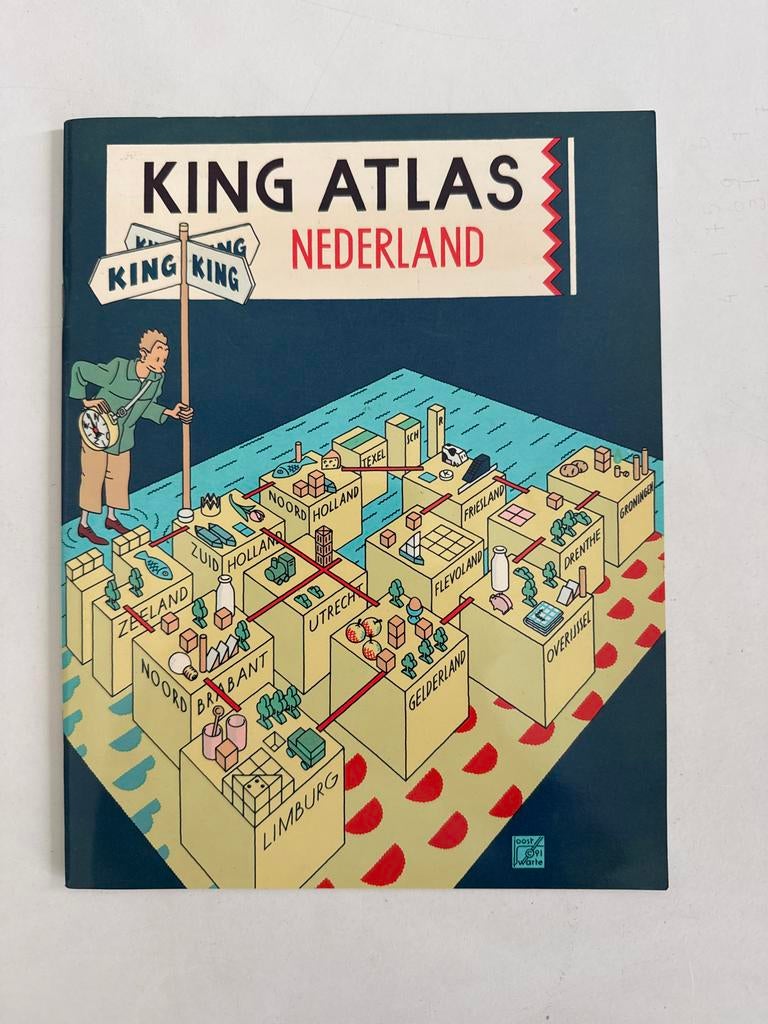 King Atlas Nederland - Eerste uitgave 1991, Overige atlassen, Ophalen of Verzenden, Zo goed als nieuw, 1800 tot 2000