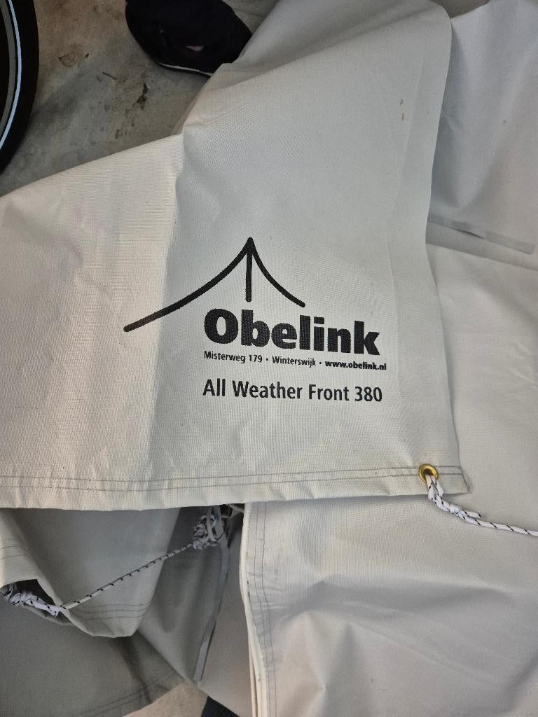 Obelink All Weather Front 380 incl. luifelstaanderset, Caravans en Kamperen, Caravan accessoires, Zo goed als nieuw, Ophalen