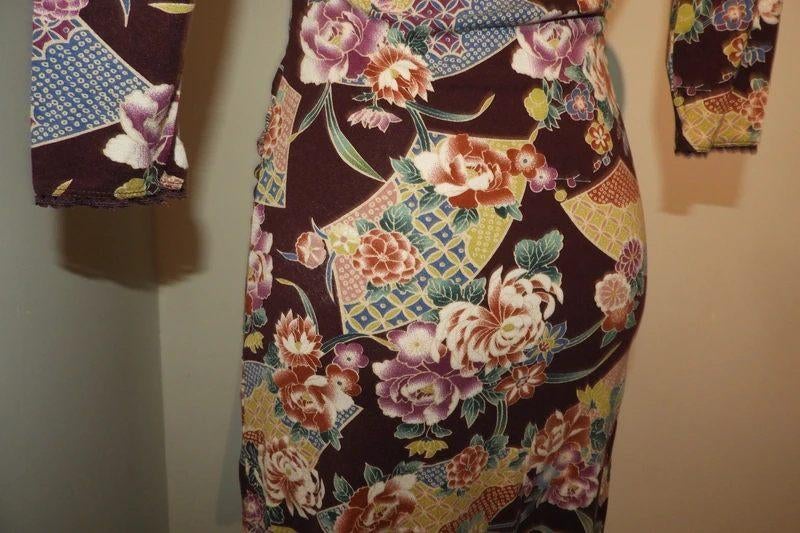 King Louie jurk mooie print bloemen fantastie warme tint S, Verzenden, Knielengte, King Louie, Maat 36 (S)