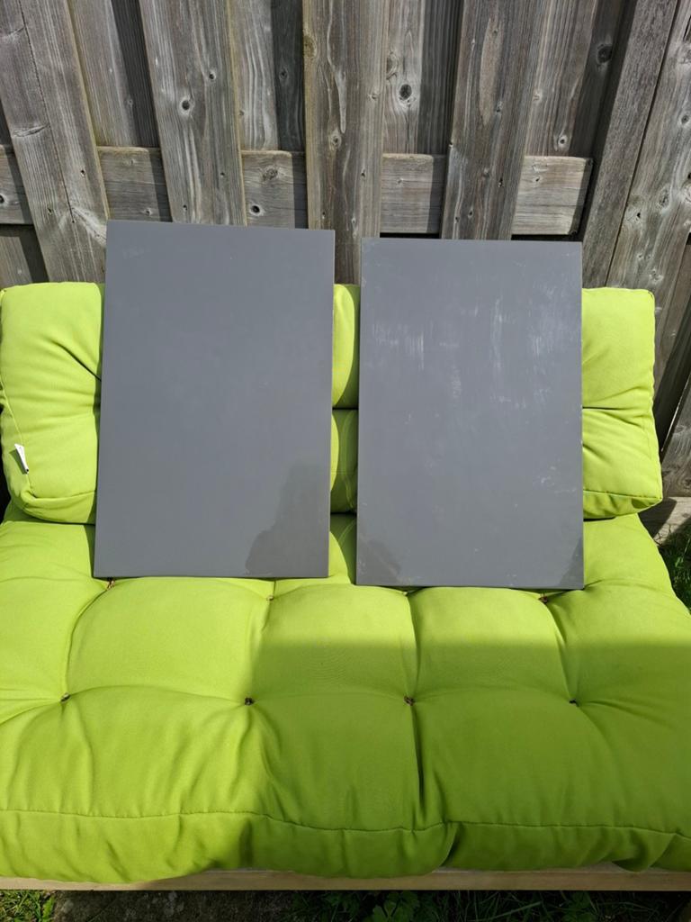 2x Bestå Ikea front kastje hoogglans donkergrijs 60x38cm, Ophalen, Gebruikt