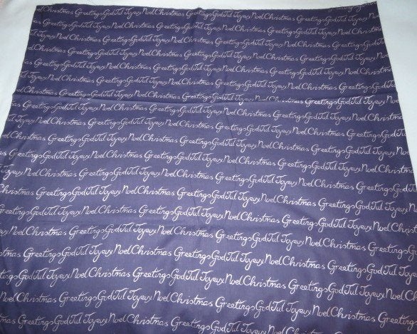 Nieuwe kerststof uit Zweden: blauw met zilveren teksten, Blauw, Nieuw, Ophalen of Verzenden, 30 tot 120 cm