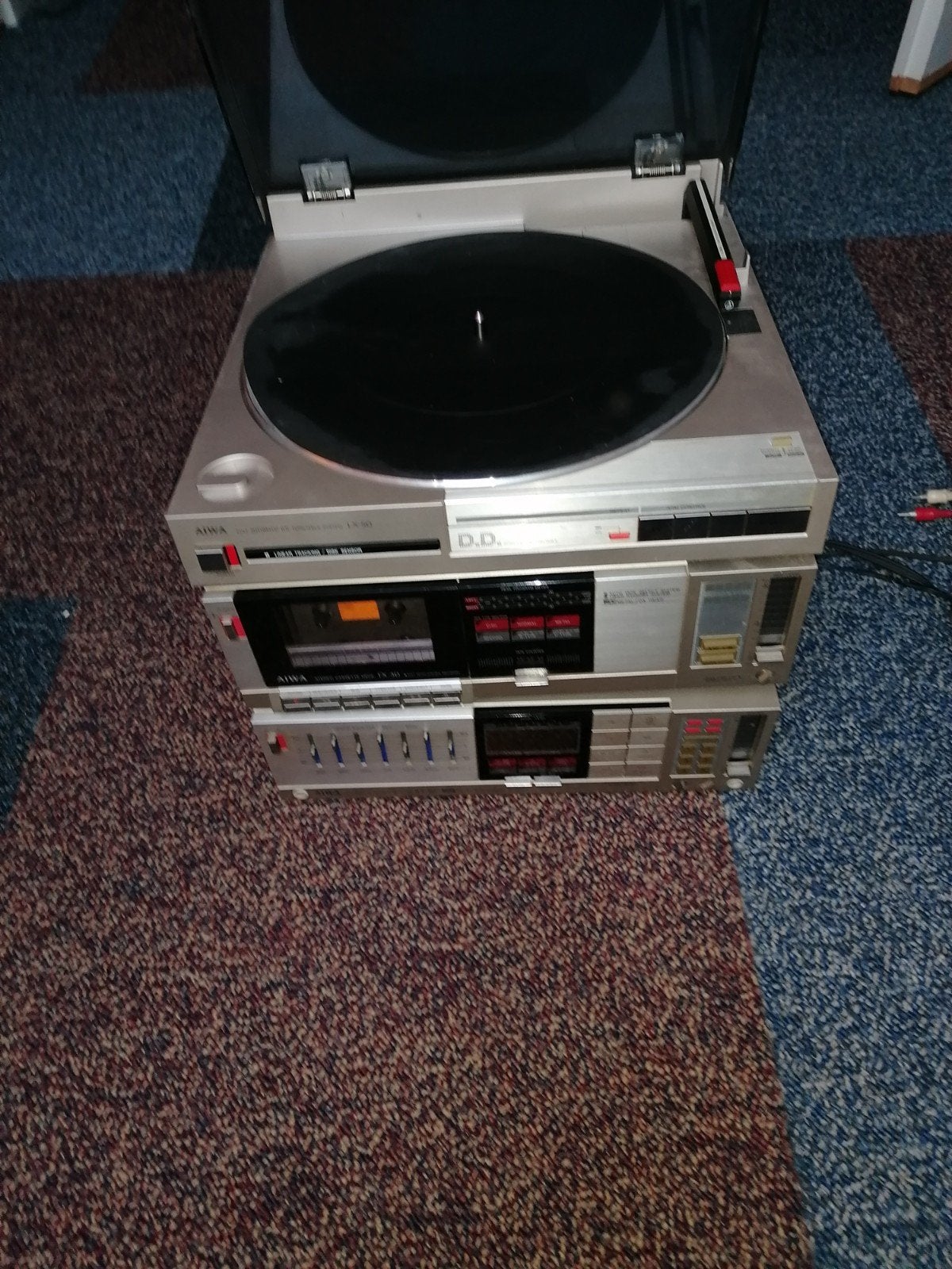 Vintage Aiwa Stereo Set met Platenspeler en Cassettedeck, Audio, Tv en Foto, Stereo-sets, Ophalen