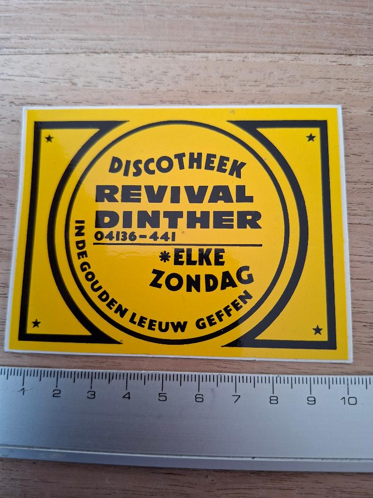 Sticker Geffen disco, Verzamelen, Ophalen of Verzenden, Zo goed als nieuw, Overige typen