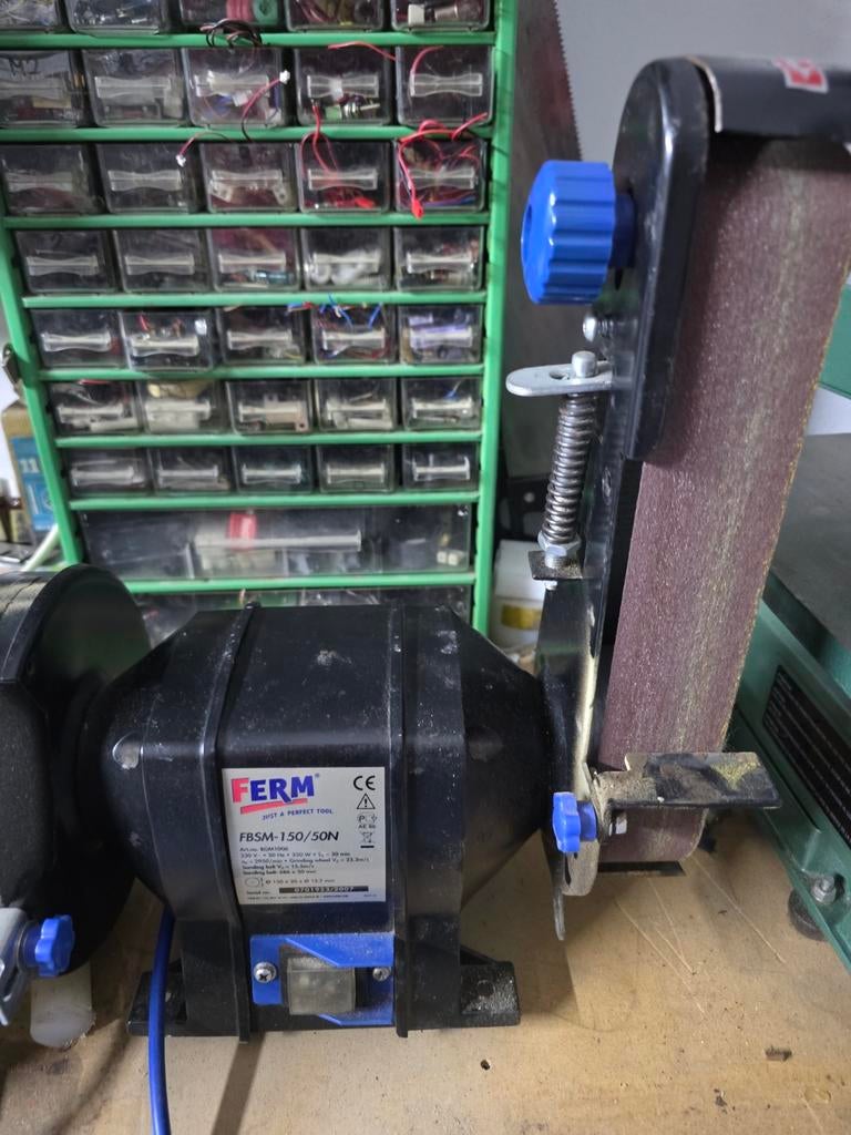 FERM FBSM-150/50N bandslijpmachine, Ophalen