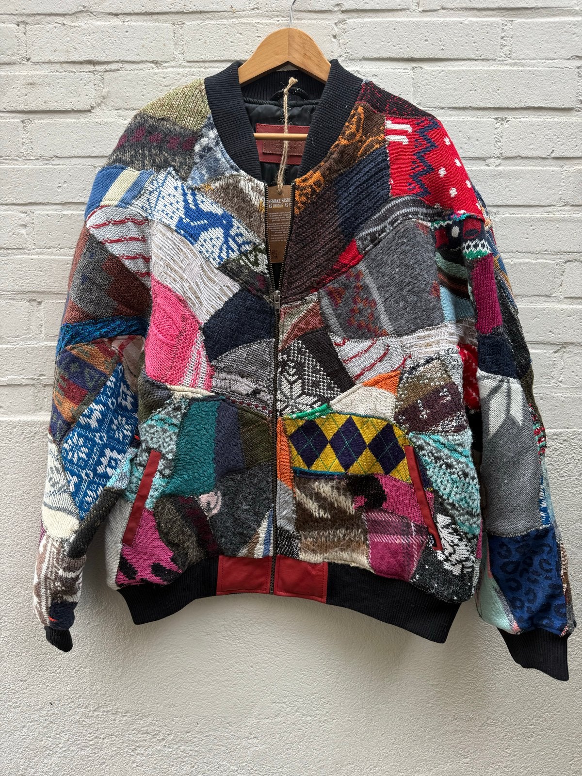 Unieke Patchwork Bomberjack - div maten uniseks, Ophalen of Verzenden, Nieuw, Maat 42/44 (L), Meerkleurig