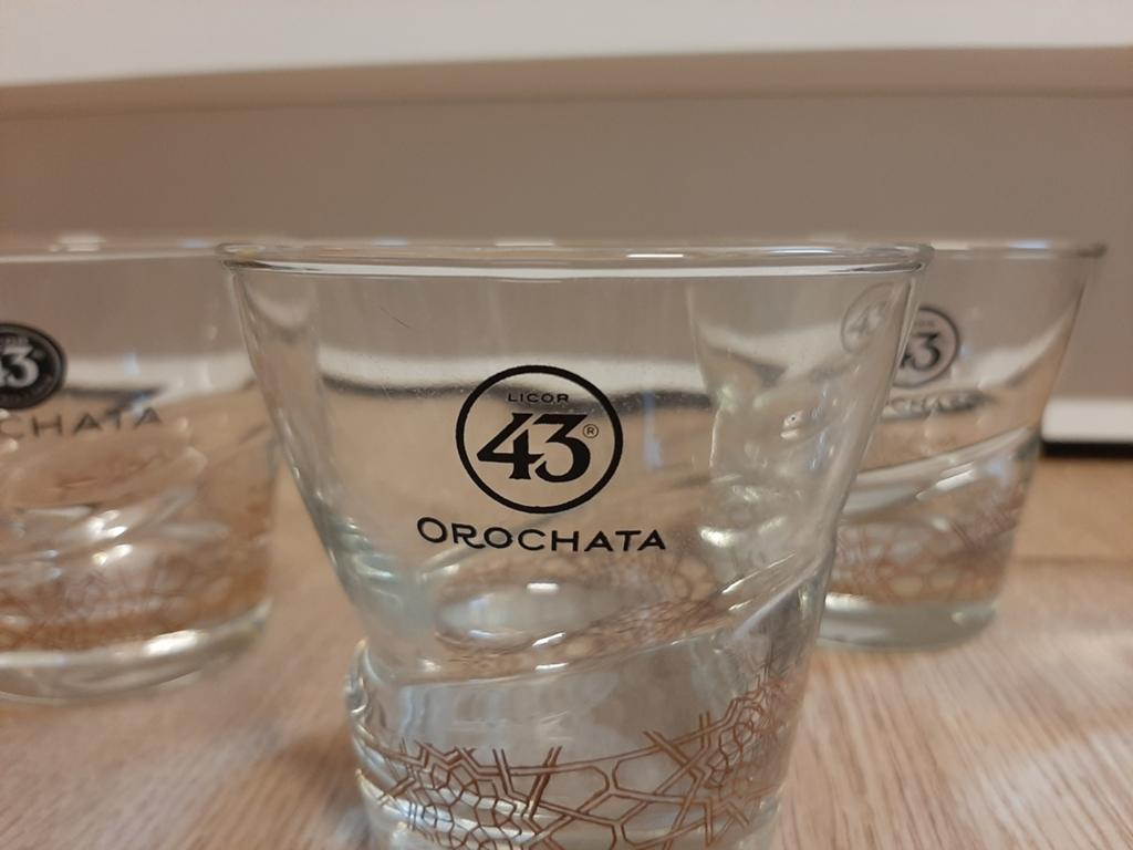 4x licor 43 orochata glazen, Verzamelen, Glas en Borrelglaasjes, Ophalen of Verzenden