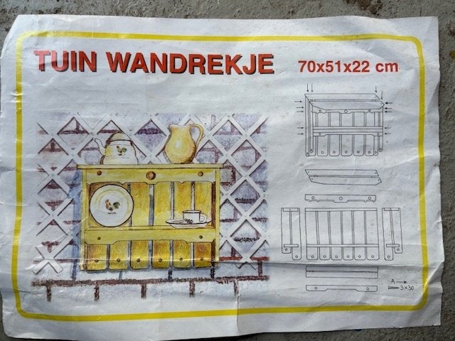 Houten tuinwandrekje, Ophalen, Nieuw