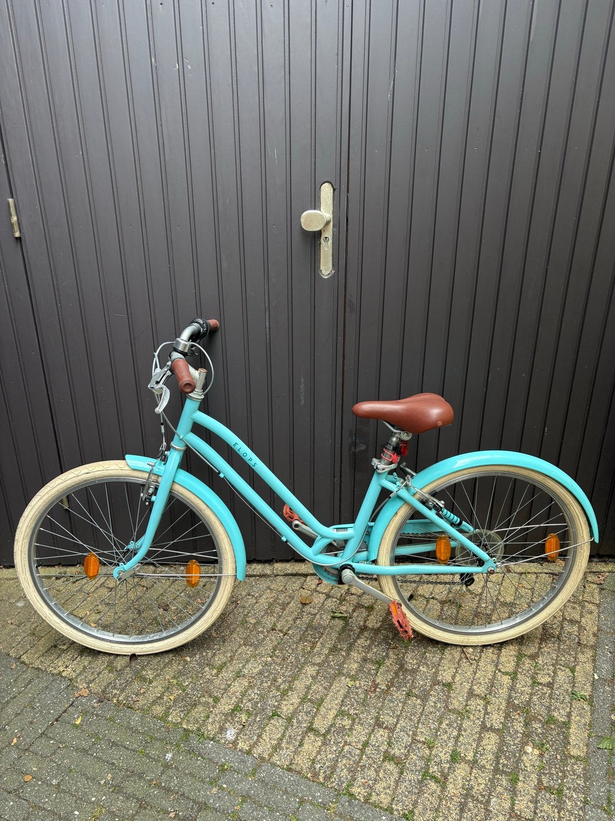 Btwin Elops 500 Stadsfiets Kind 24 inch (9-12 jaar), Ophalen, Gebruikt, Velgrem, 20 inch of meer