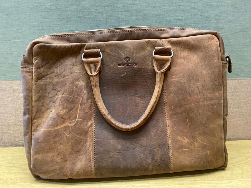 Micmacbags Leren Laptoptas/Aktetas - Bruin, Mic, Bruin, Mac, Overige typen