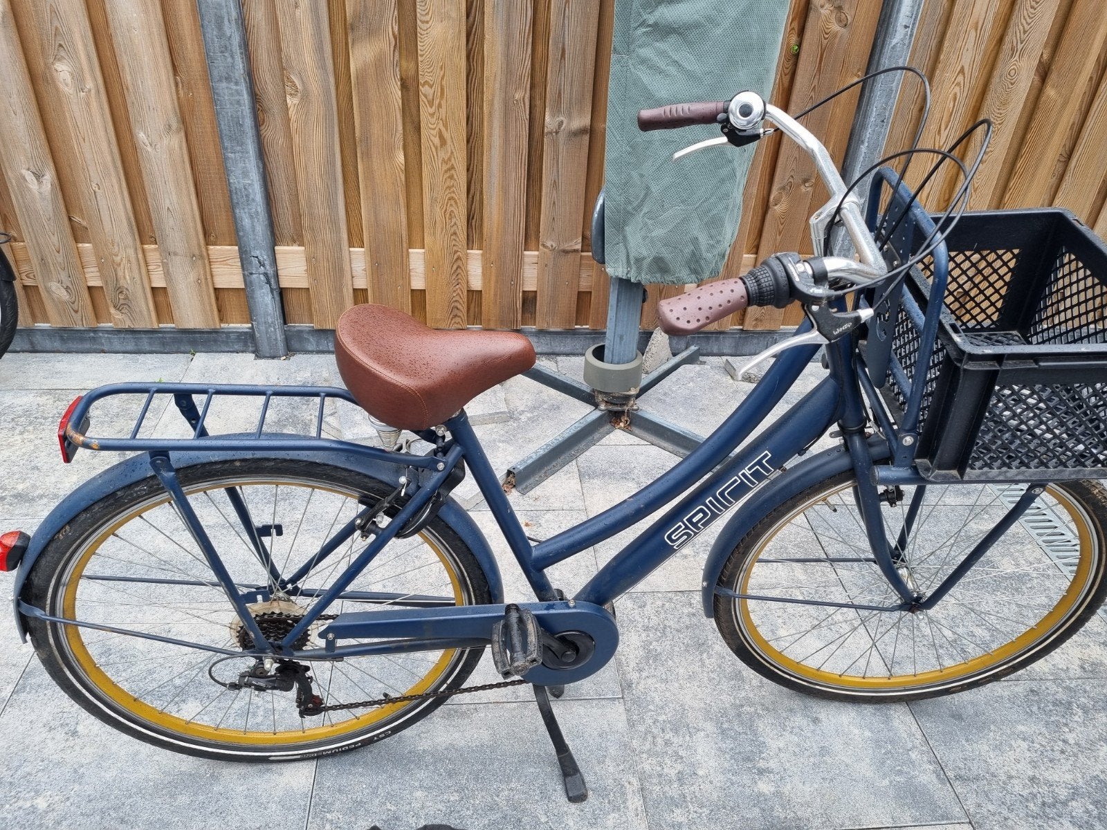 28 inch kinderfiets met mand, Fietsen en Brommers, Fietsen | Kinderfietsjes, Ophalen, Gebruikt, 20 inch of meer, Spirit