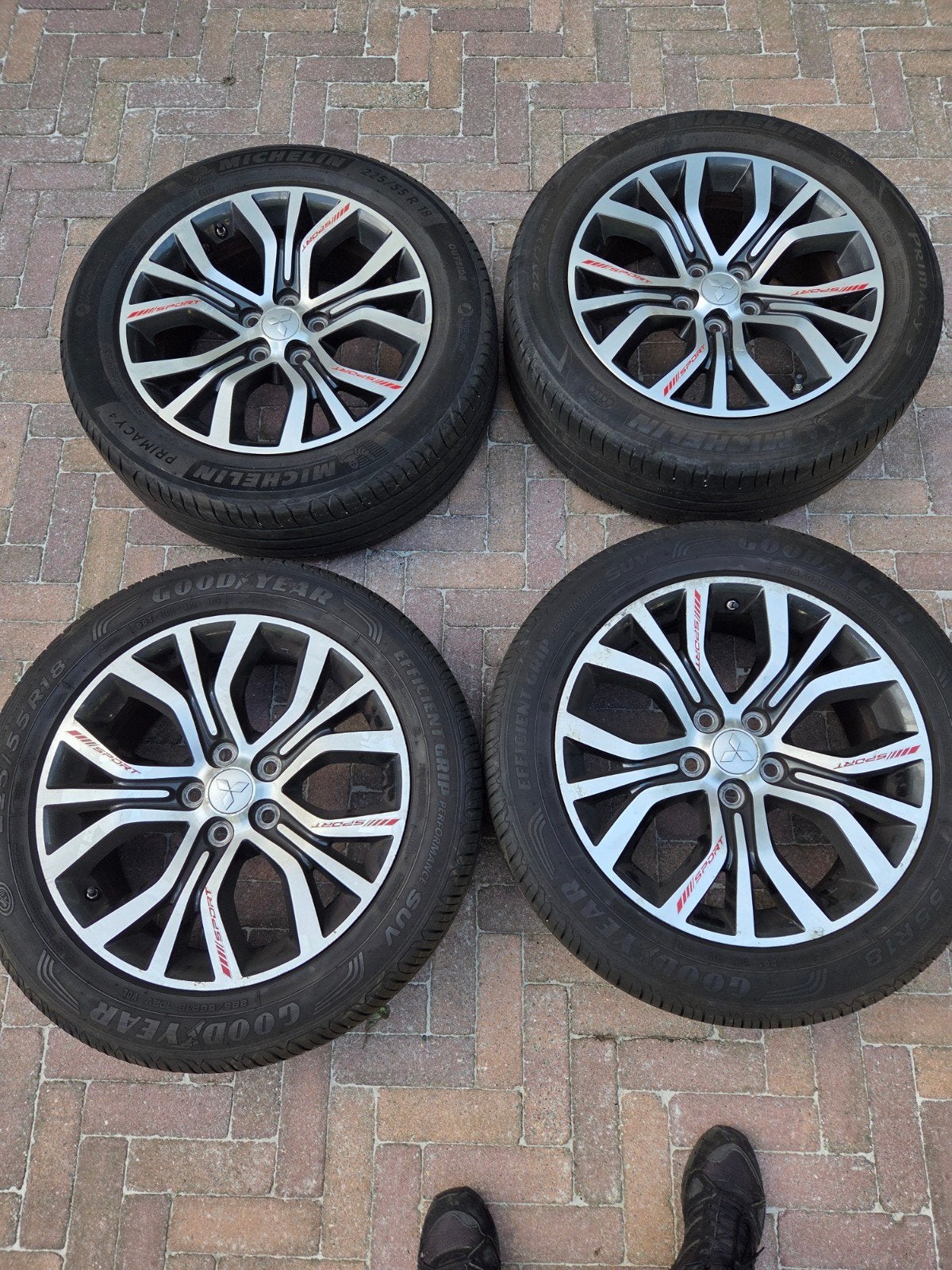 4 aluminium sportvelgen 18inch, Auto-onderdelen, Ophalen, 18 inch, Gebruikt, Banden en Velgen