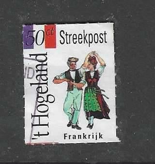 1993 streek- stadspost 't Hogeland klederdracht nr12 - 50ct, Verzenden, Na 1940, Gestempeld
