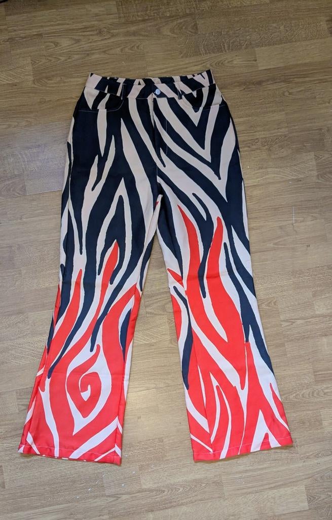 Fun flame pants, Kleding | Dames, Maat 38/40 (M), Beige, Nieuw, Ophalen of Verzenden