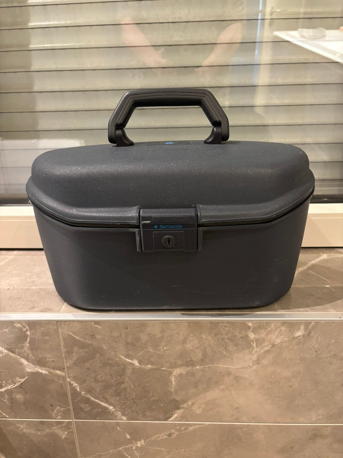 Beautycase, Sieraden, Tassen en Uiterlijk, Beautycases, Ophalen, Gebruikt, Met slot, Grijs