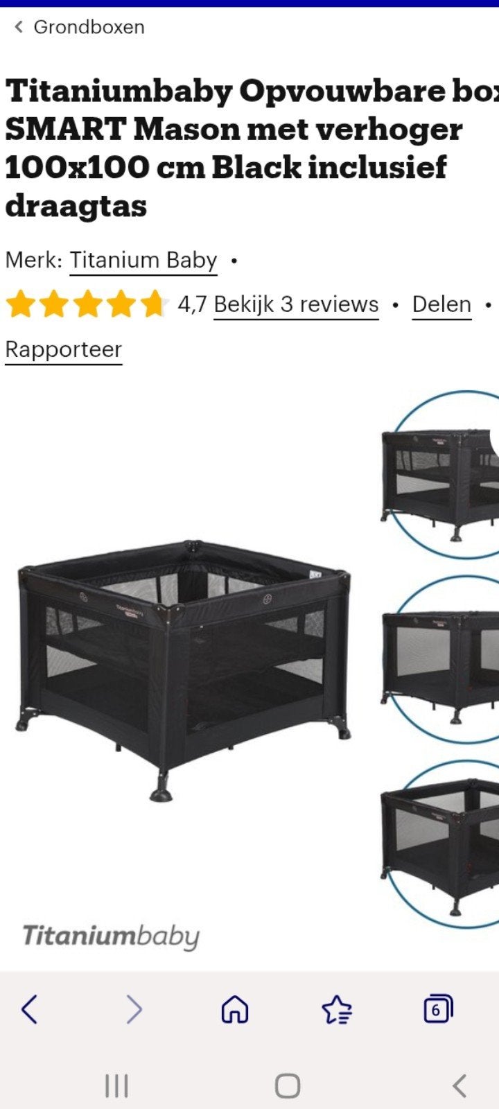 Opvouwbare box, Kinderen en Baby's, Boxen, Ophalen