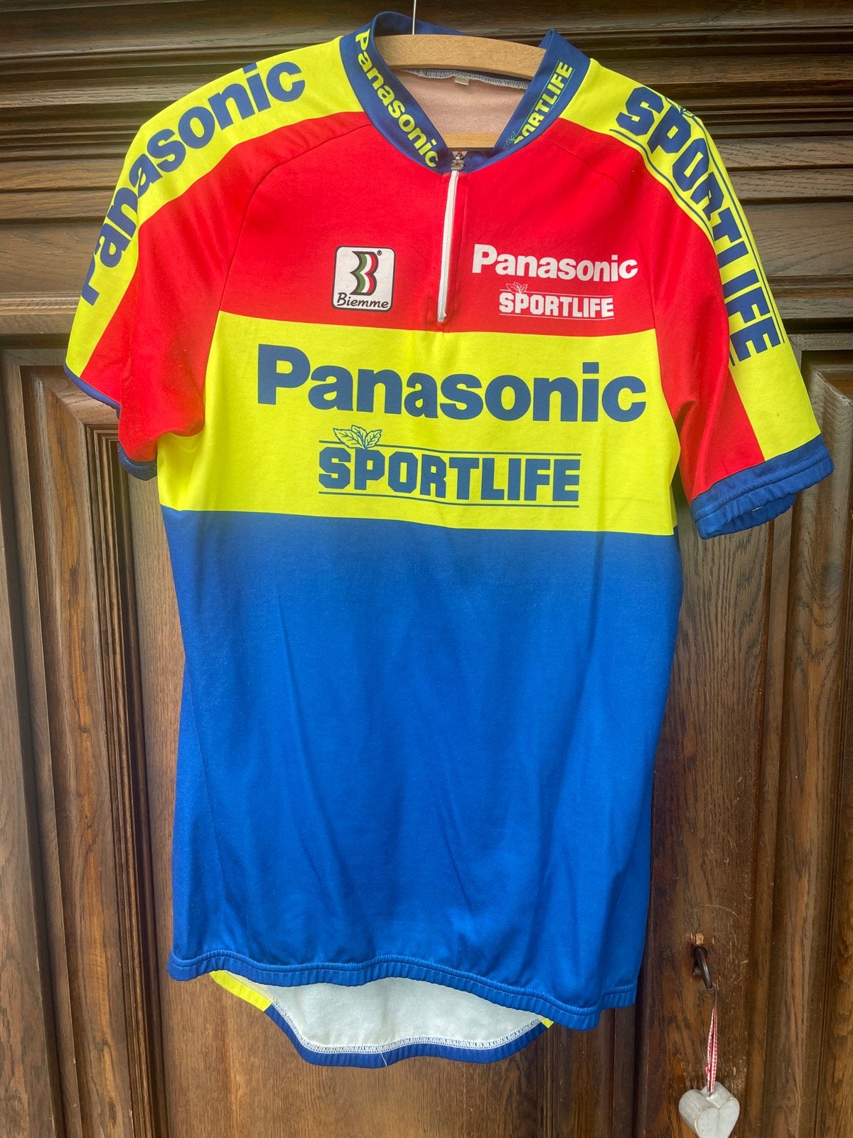 Vintage Panasonic Sportlife Wielershirt - Maat M, Fietsen en Brommers, Fietsaccessoires | Fietskleding, Gebruikt, Ophalen of Verzenden