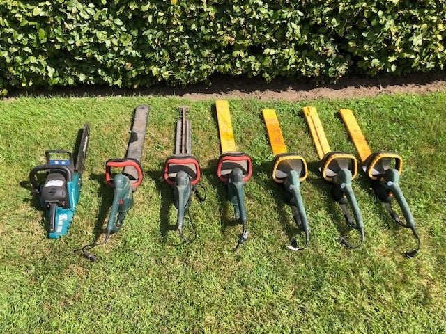 Partijtje heggenscharen voor de liefhebber, Ophalen, Gebruikt, Elektrisch, Metabo