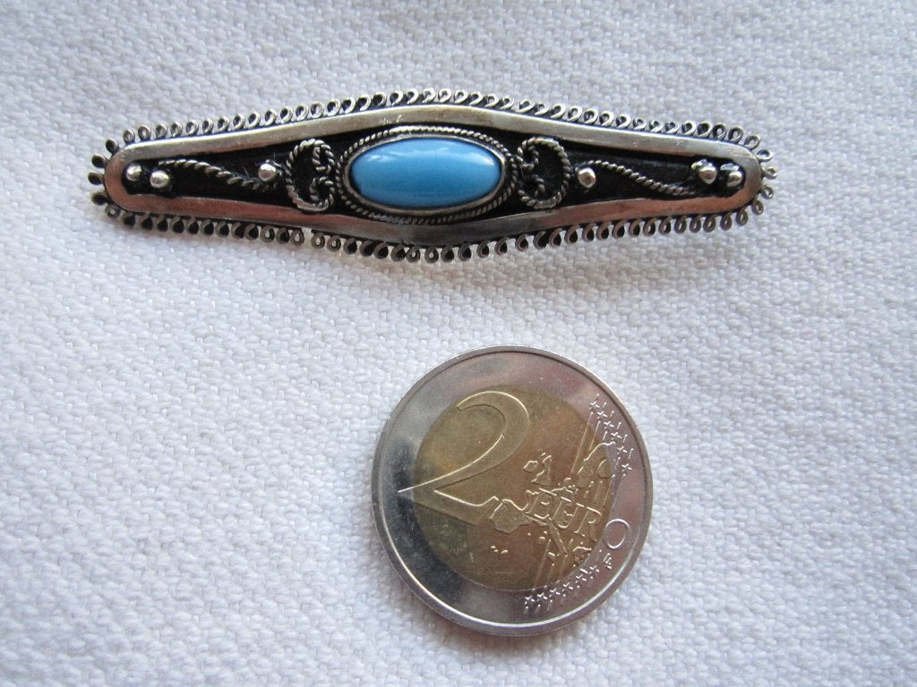 21.  Schitterende oude broche, zilver gehalte onleesbaar, Ophalen, Zilver, Broche