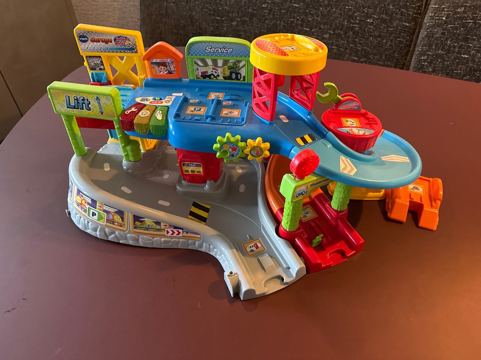 VTech Toet Toet Auto's/Garage /3 in 1 schans / politietoren, Kinderen en Baby's, Speelgoed | Speelgoedvoertuigen, Ophalen, Zo goed als nieuw