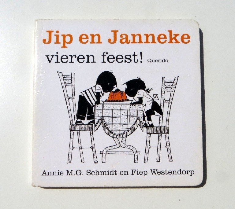 Kartoneditie M5558: Jip en Janneke vieren feest ! 2+, Boeken, Ophalen of Verzenden, Zo goed als nieuw, 2 tot 3 jaar, Annie M.G. Schmidt & Fiep Westendorp