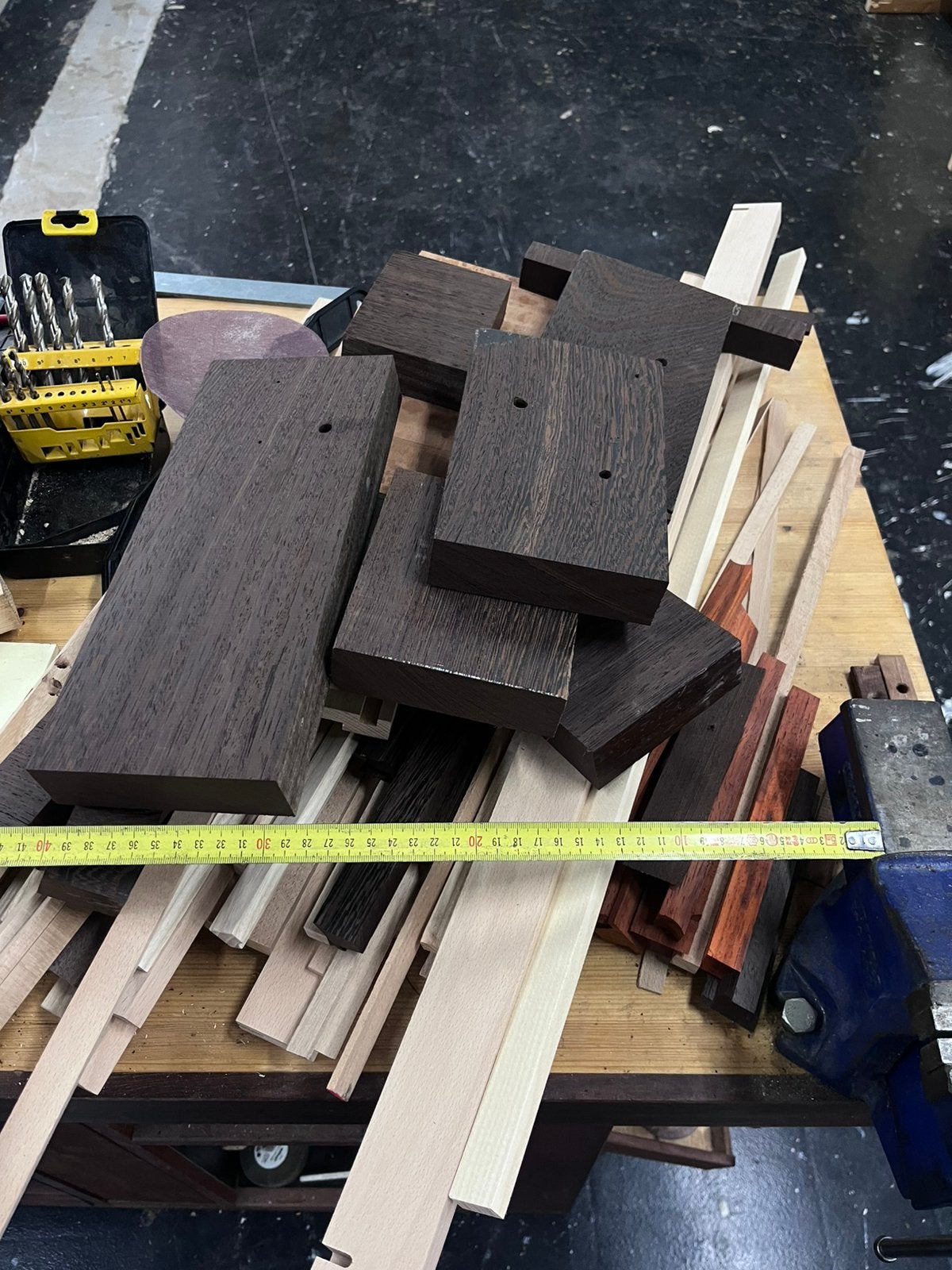 Hobby hout wenge, beuken, essen, padouk, Doe-het-zelf en Verbouw, 25 tot 50 mm, Ophalen of Verzenden, Zo goed als nieuw, Plank