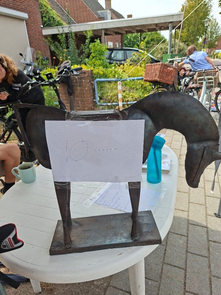 Stantbeeld paard, Ophalen, Zwart, Overige materialen, Klassiek
