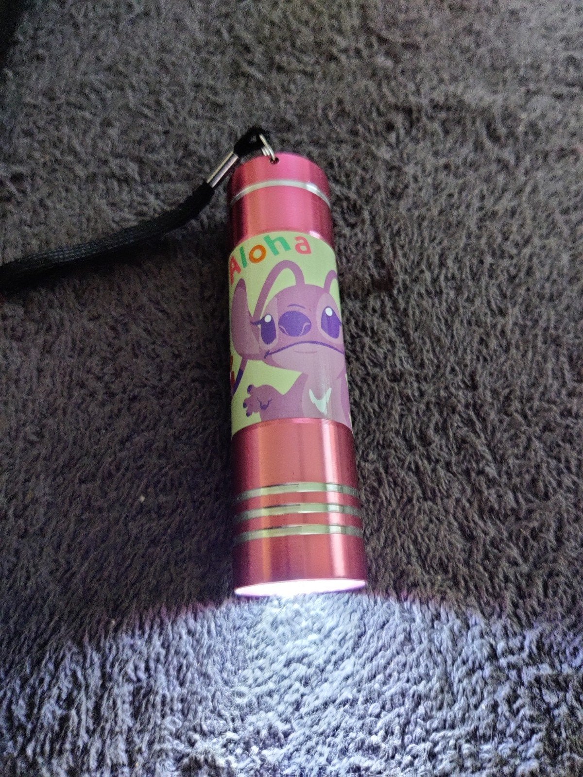 Roze zaklamp met Stitch-opdruk, Caravans en Kamperen, Ophalen of Verzenden