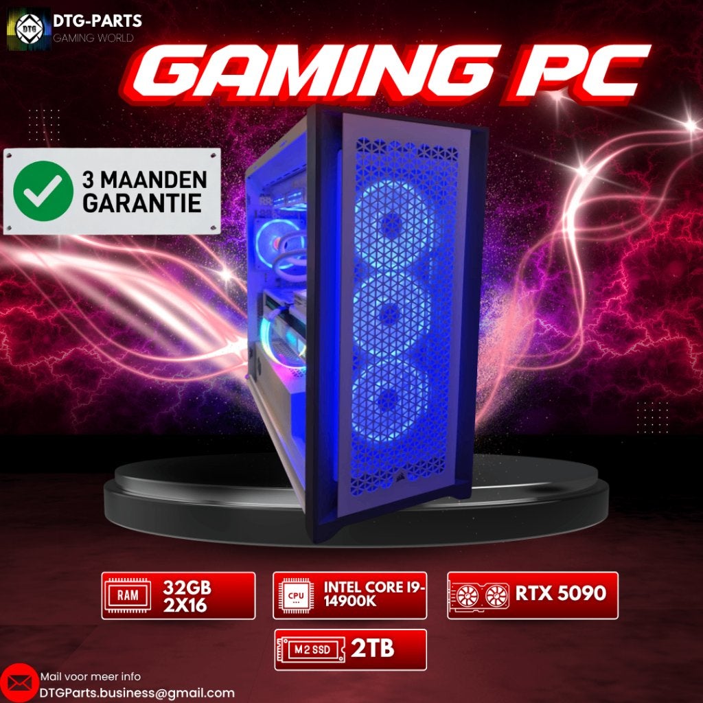 Gaming PC // RTX 5090 & Intel Core i9-14900K, Ophalen, 7604 HM, 32 GB, DTGParts.Business@gmail.com