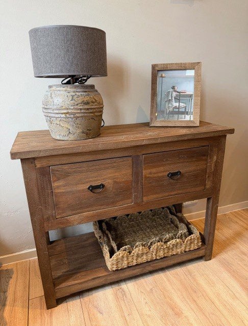 Wij ruimen op Sidetable muurtafel teakhout, Ophalen, 100 tot 150 cm, Teakhout, Nieuw