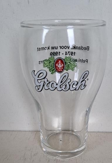 Grolsch Bierglas type Heraut/Stapel/Tulp logo 6 Bedankt voor, Ophalen of Verzenden, Nieuw, Glas of Glazen, Grolsch