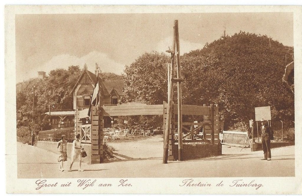 Ansichtkaart WIJK aan ZEE     Theetuin de Tuinberg, Verzenden, 1940 tot 1960, Ongelopen, Noord-Holland