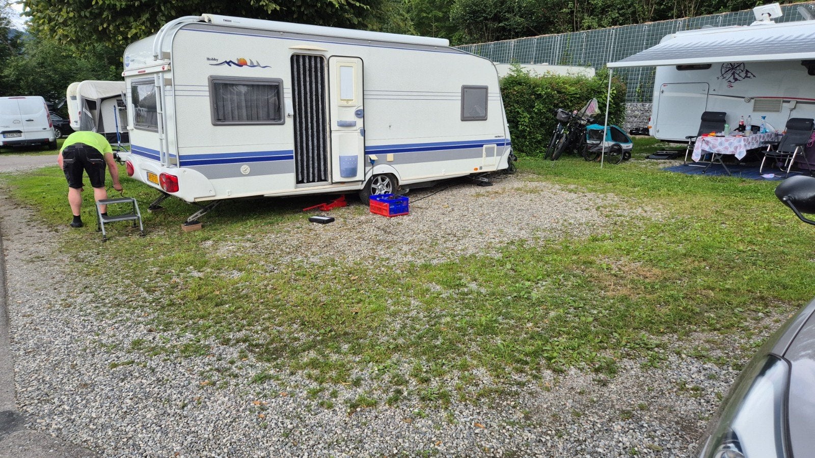 Hobby 540 UFE Exclusive 2005 - met airco en mover, Rondzit, Hobby, Frans bed, Particulier