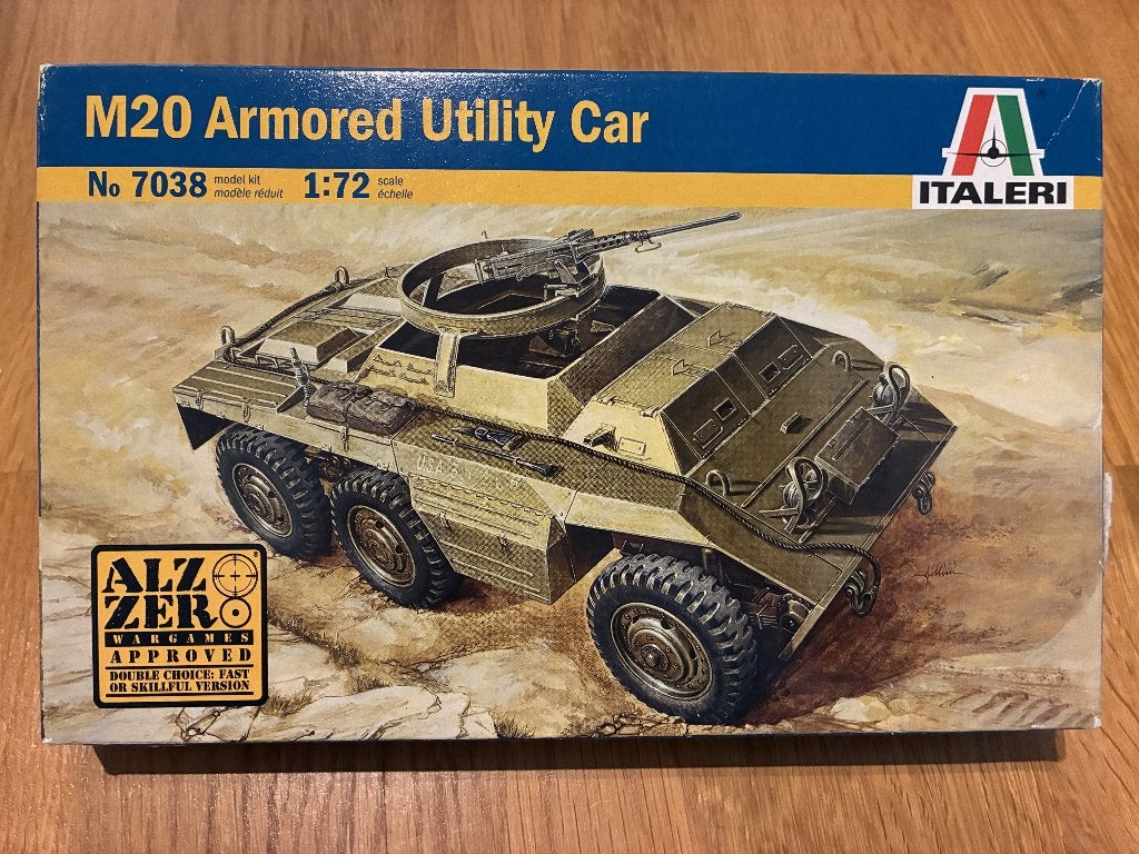Italeri armoured car M20 1/72, Hobby en Vrije tijd, Modelbouw | Auto's en Voertuigen, Gebruikt, Italeri, Ophalen of Verzenden