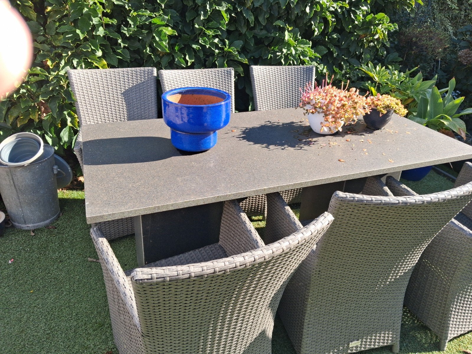 Avanti tuinset met stenen blad en 6 stoelen, Ophalen of Verzenden, Zo goed als nieuw, Overige materialen