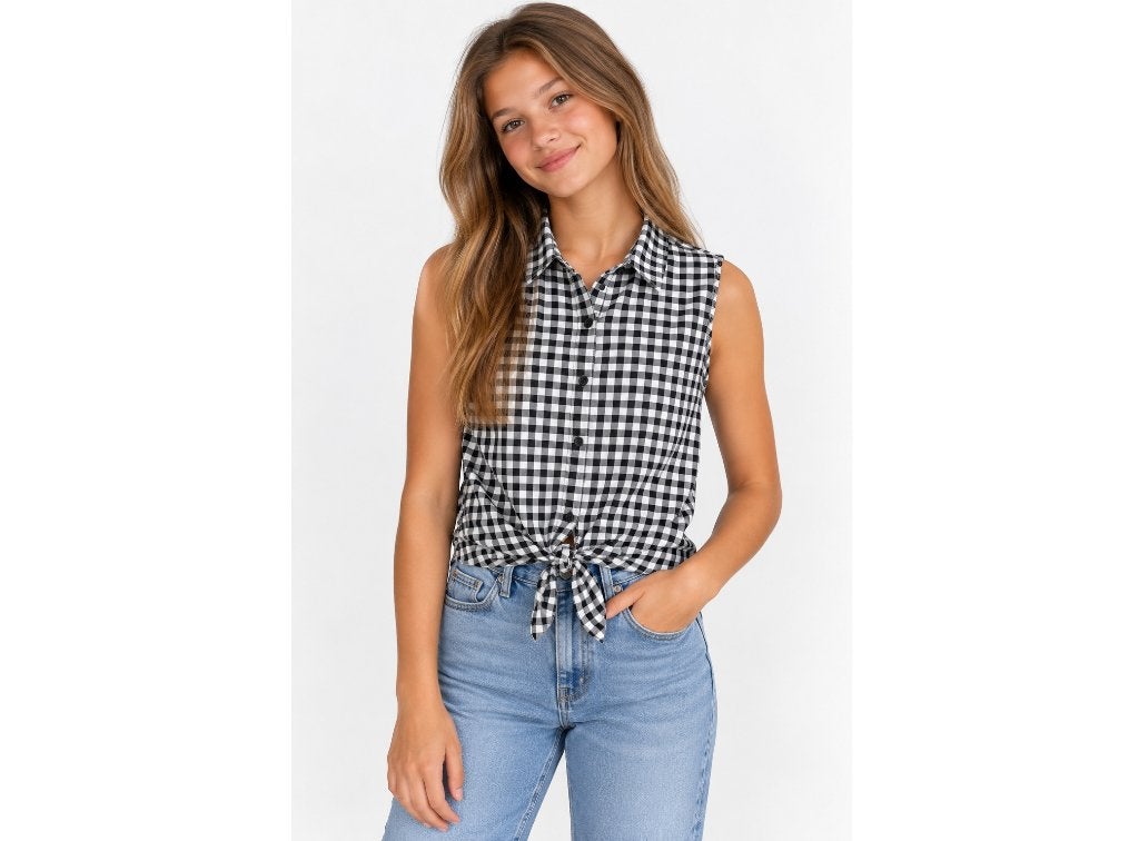 NIEUW Here & There Knoopshirt Shirt Top Topje Knoop 158, 164, Meisje, Nieuw, Ophalen of Verzenden, Shirt of Longsleeve
