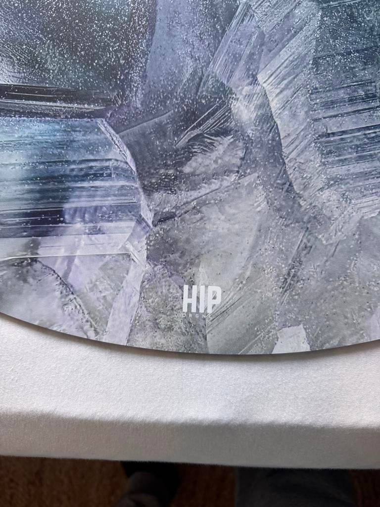 Metalen schilderij Hip 60cm - Abstract kristal design, Ophalen, Zo goed als nieuw, Schilderij