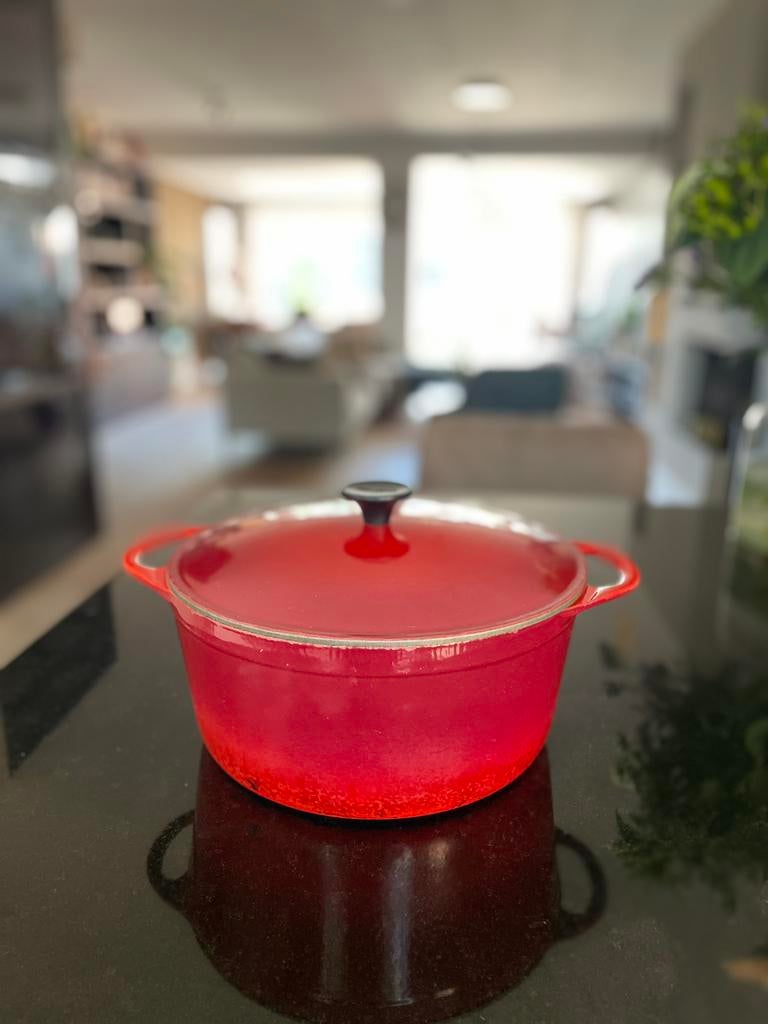 Le Creuset Cousances Gietijzeren Braadpan, Ophalen of Verzenden, Gebruikt, Gietijzer, Koekenpan of Braadpan