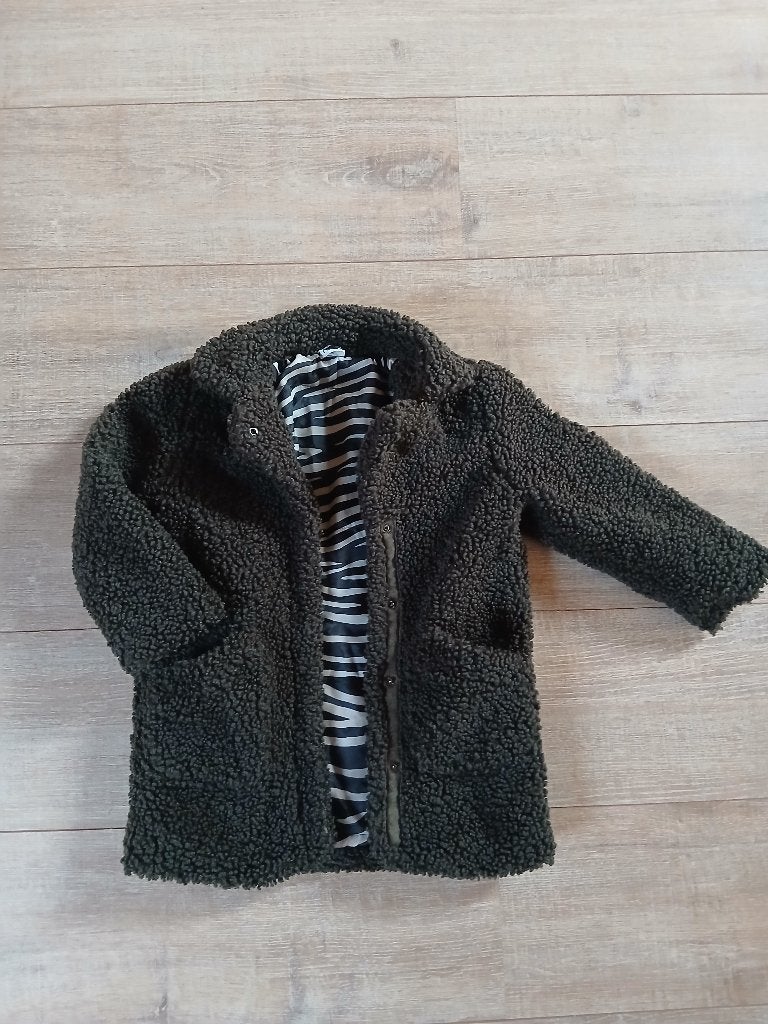 (Teddy) Jas meisjes maat 98/104, Ophalen, Gebruikt, Meisje, Hema