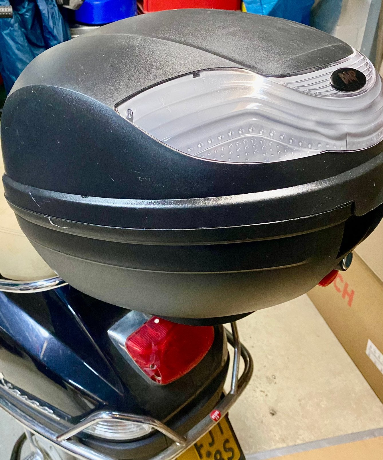 Nette topkoffer met slede en eventueel achterdrager, Fietsen en Brommers, Ophalen of Verzenden, Gebruikt, Koffer