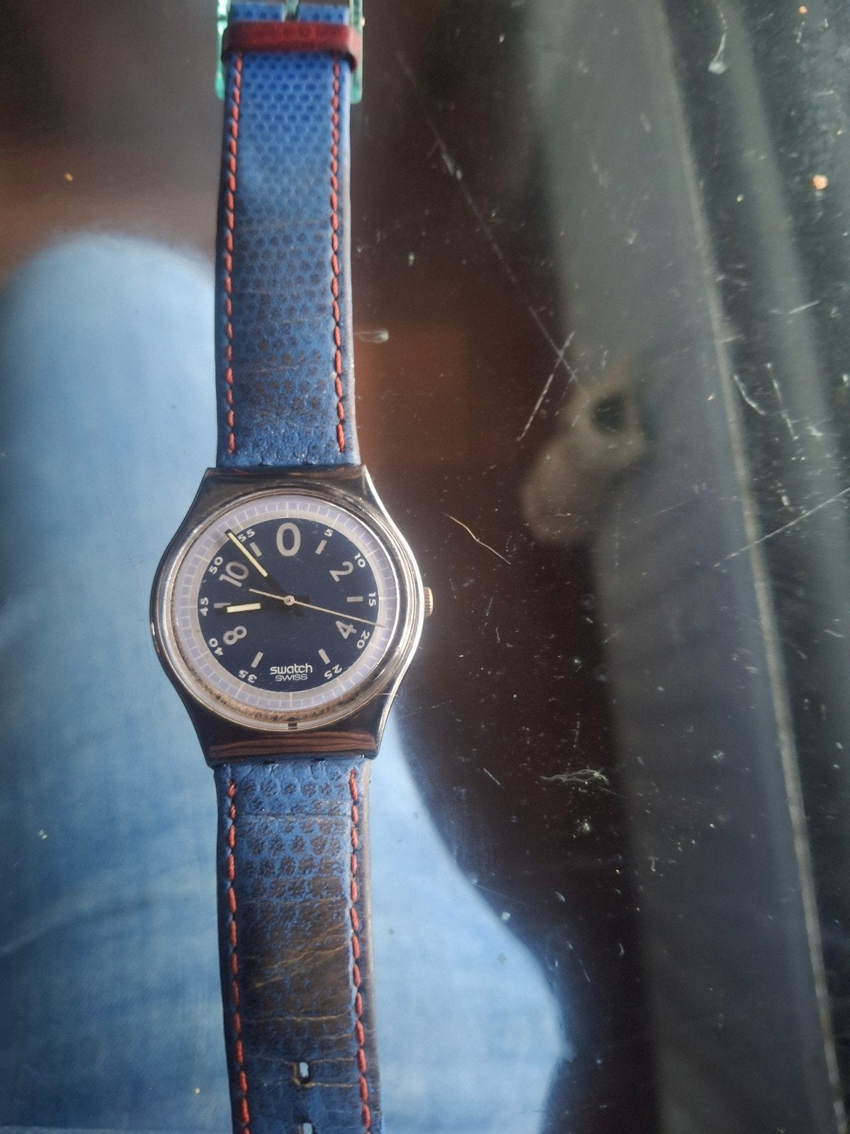 Swatch watch BE POP GX120 Blue Dial Black Band 34mm, Sieraden, Tassen en Uiterlijk, Ophalen of Verzenden, Kunststof, Swatch