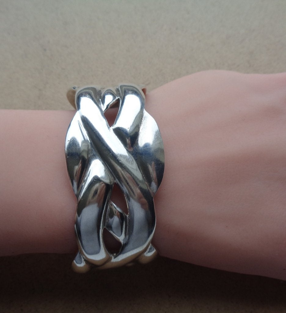 zilveren royale klemarmband Mexico [394], Sieraden, Tassen en Uiterlijk, Armbanden, Verzenden, Zo goed als nieuw, Zilver, Zilver