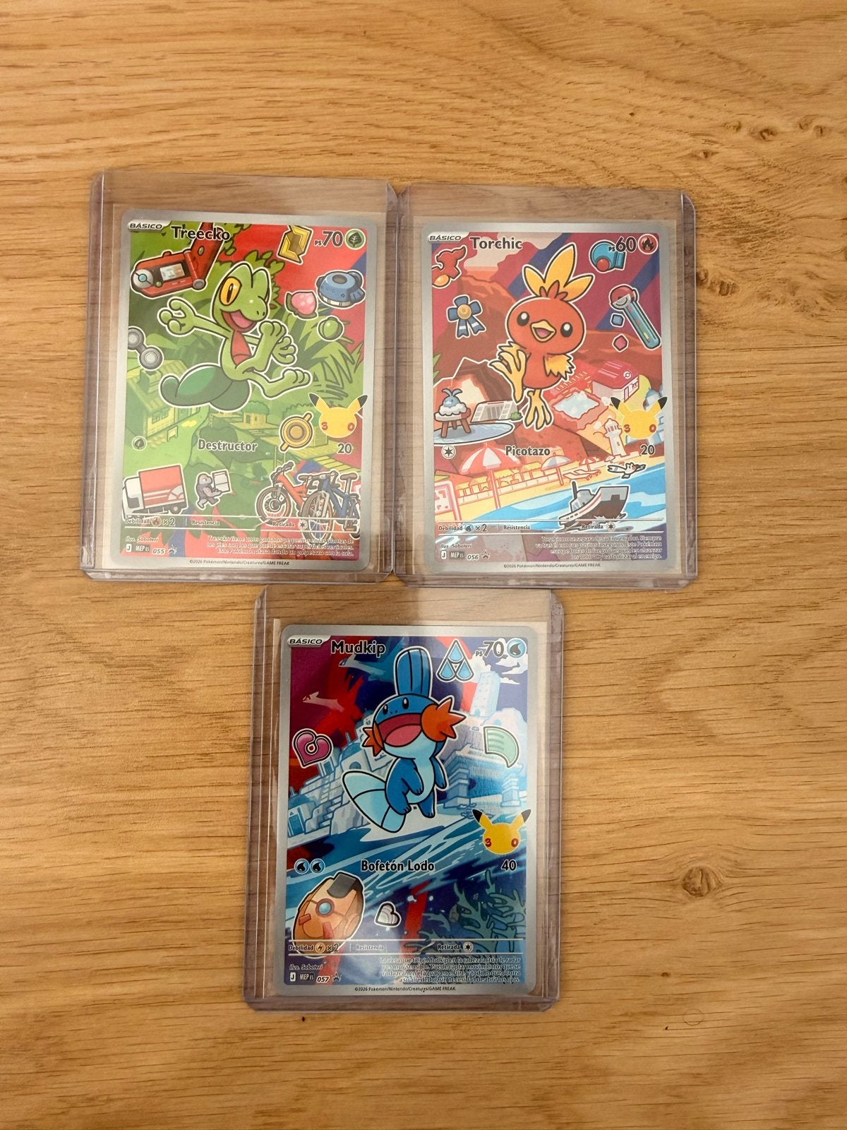 Pokémon Kaarten: Treecko, Torchic, Mudkip (Celebrations), Ophalen of Verzenden, Zo goed als nieuw, Meerdere kaarten