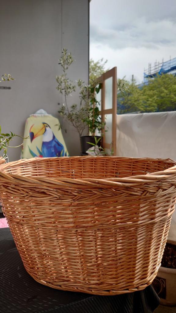 Rotan fietsmand met stuurbevestiging, Fietsen en Brommers, Fietsaccessoires | Fietsmanden, Ophalen, Gebruikt, Onbekend, Stuurbevestiging