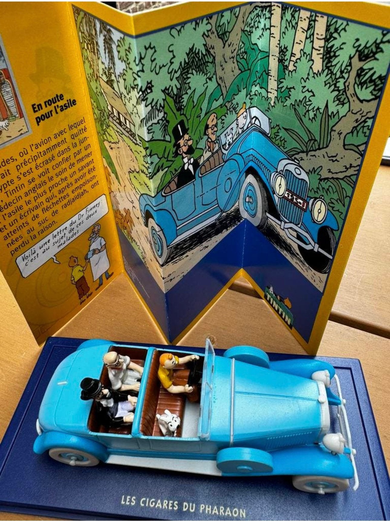 Kuifje 1:43 de lincoln torpedo uit cigaren van de farao, Verzamelen, Ophalen of Verzenden, Kuifje, Zo goed als nieuw, Beeldje of Figuurtje