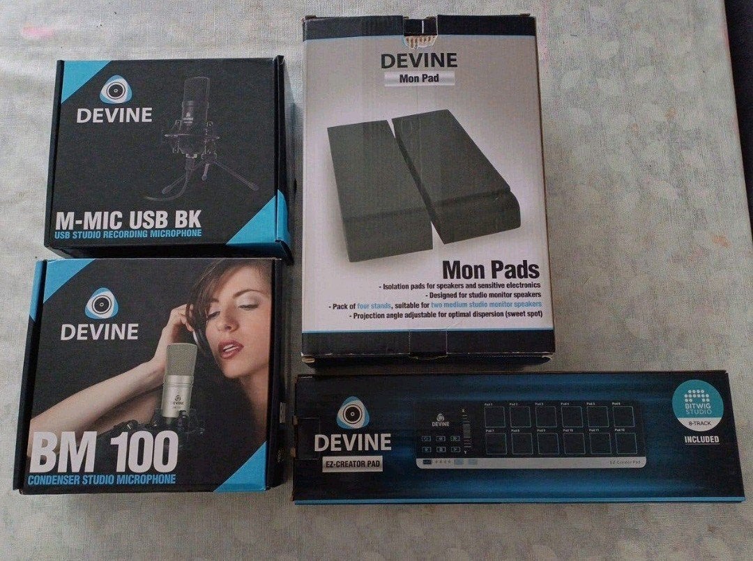 Devine Studio Set: Microfoons, Mon Pads & EZ-Creator Pad, Muziek en Instrumenten, Ophalen of Verzenden, Nieuw, Studiomicrofoon