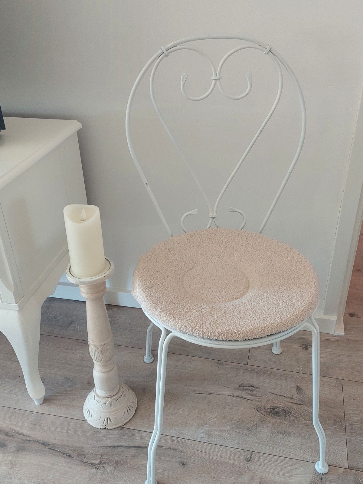 Set van 2 charmante bistro stoeltjes, Huis en Inrichting, Stoelen, Ophalen, Gebruikt, Twee, Metaal