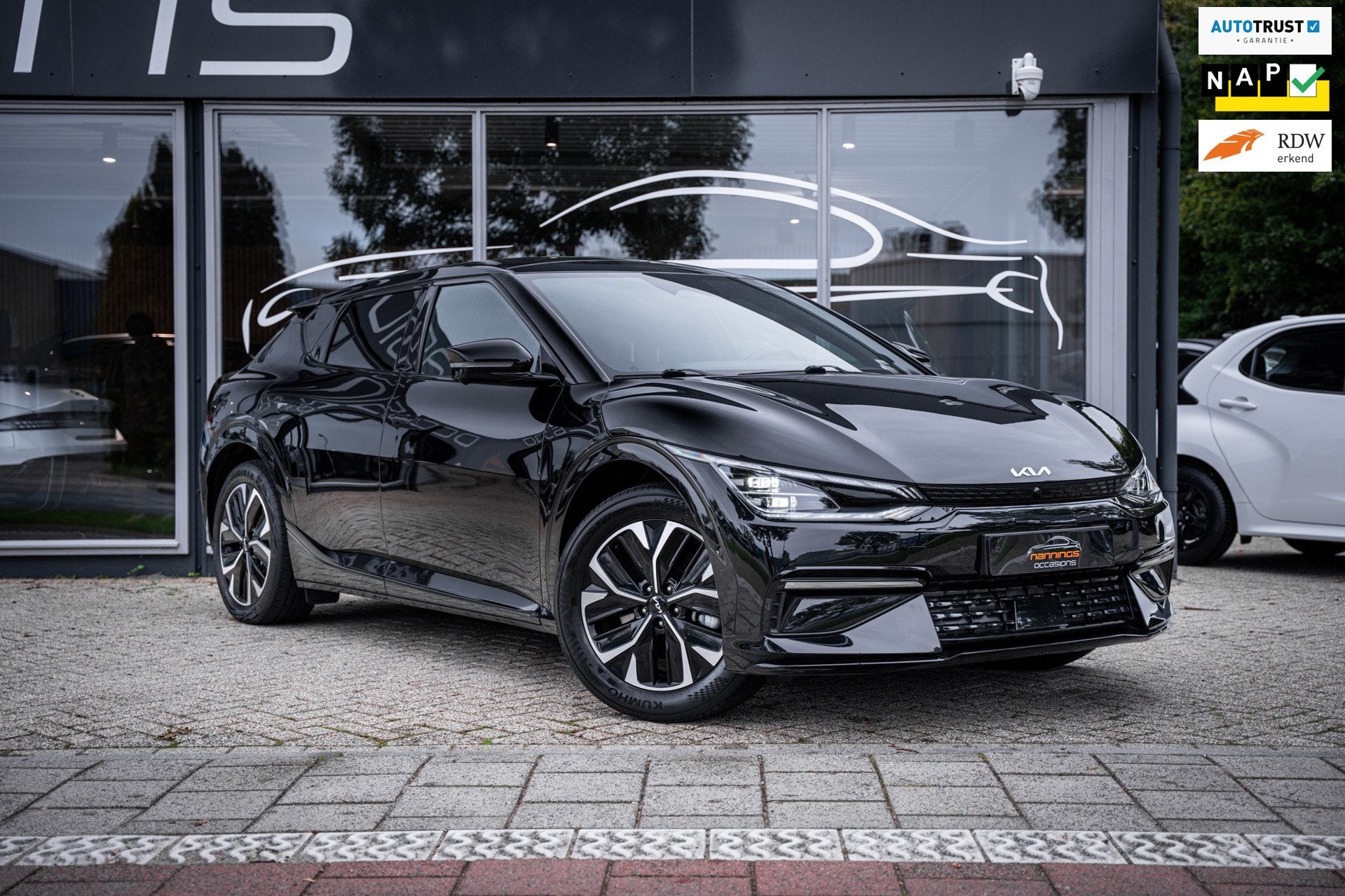 Kia EV6 GT-Line 77.4 kWh|Pano|ACC|HUD|Lane Assist|Memory|Mer, Auto's, Automaat, 228 pk, Achterwielaandrijving, Gebruikt