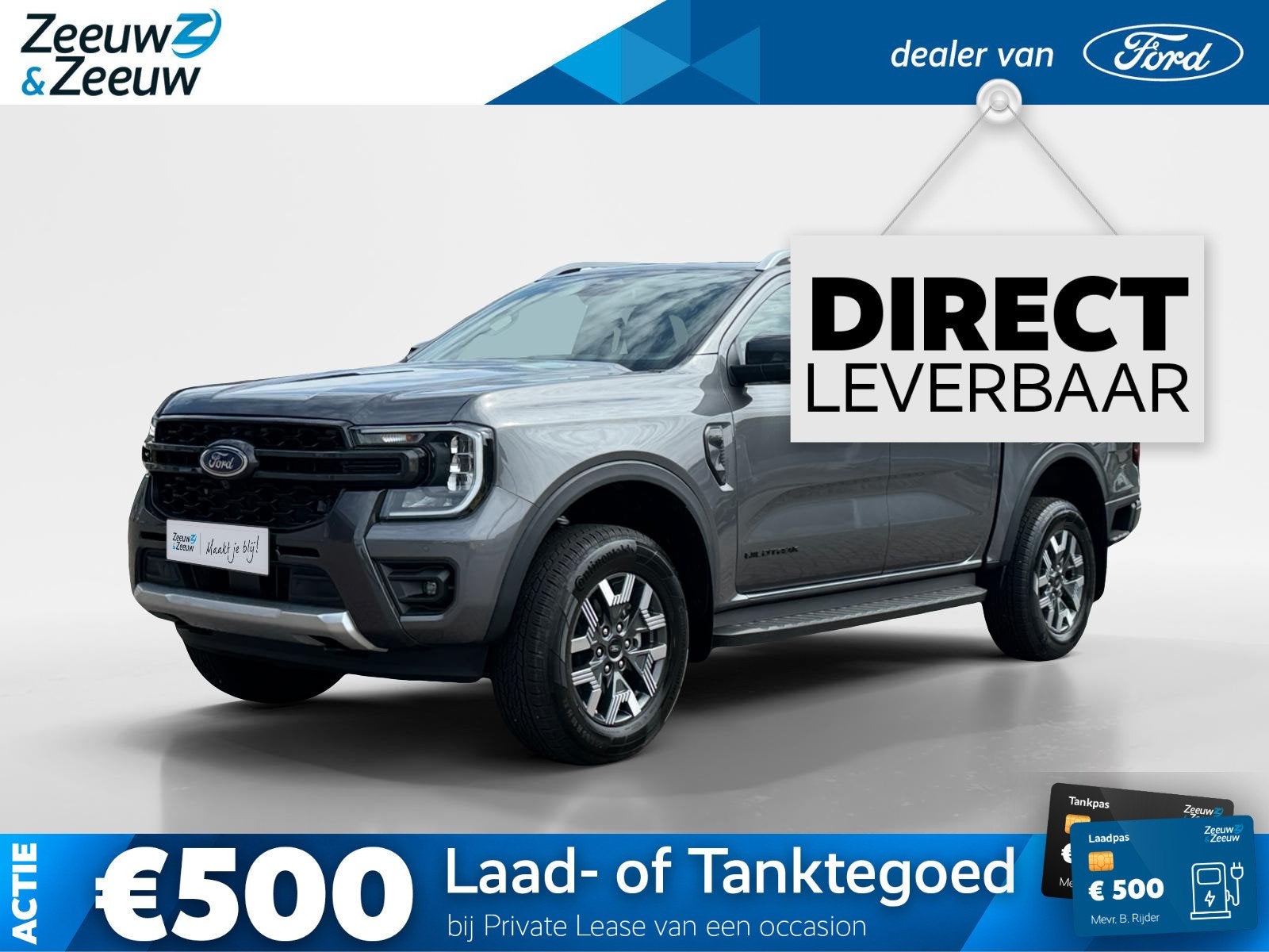 Ford Ranger Wildtrak Double Cab 2.3 PHEV 205 kW/278 pk Autom, Auto's, Automaat, 12 maanden, Stof, Gebruikt
