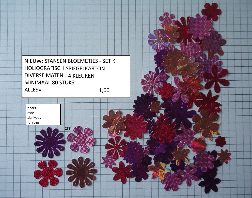 bloemetjes set K - laatste set ( alleen verzenden, Ophalen, Nieuw, Versiering of Embellishment, Overige merken