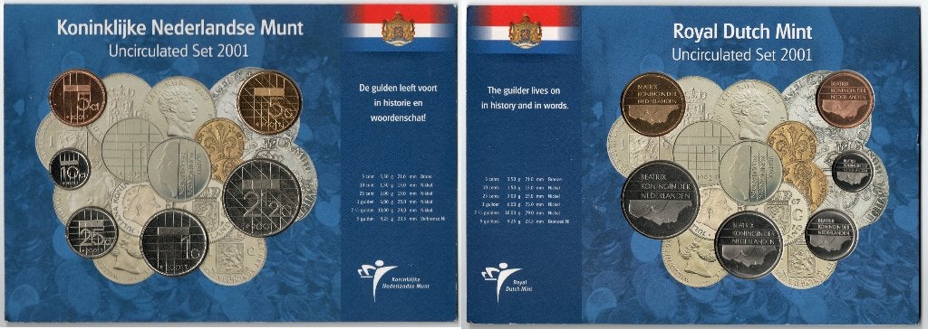 Koninklijke Nederlandse Munt Ongecirculeerde Set 2001, Verzenden, Koningin Beatrix, Overige waardes, Setje